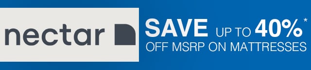Save up to 40%* off MSRP on mattresses