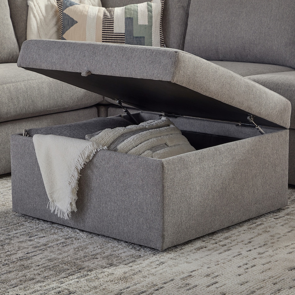  gray ottoman   