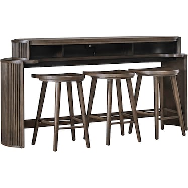 City View 3PC Console Table & Two Stools