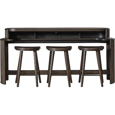 City View 3PC Console Table & Two Stools