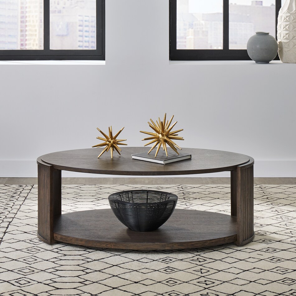  brown occasional tables all   