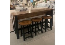  brown pub   bar units   stools   