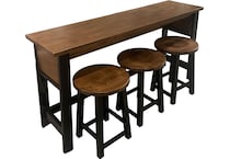  brown pub   bar units   stools   