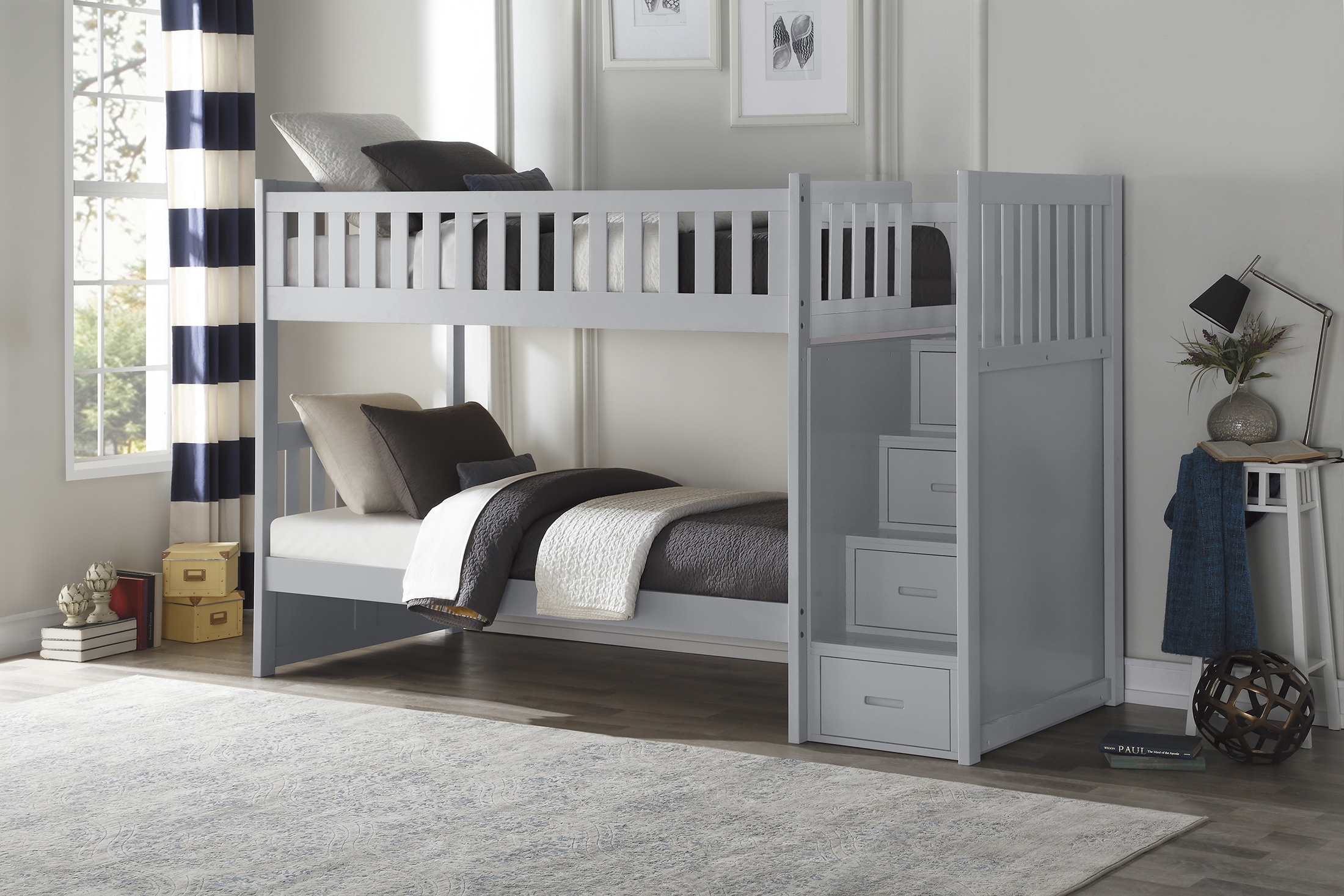 Colors Twin Over Twin Step Bunk