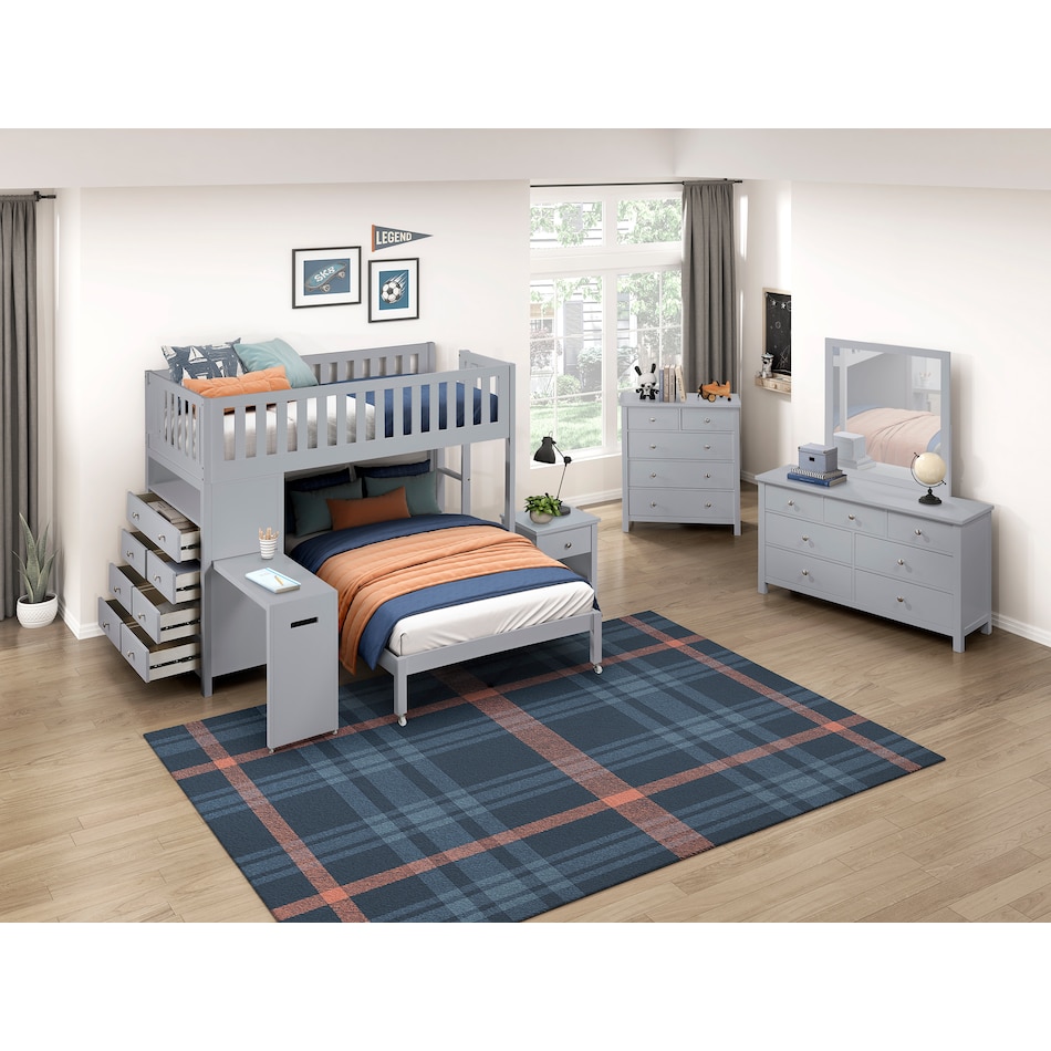  gray kids bedroom   