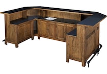  brown pub   bar units   stools   