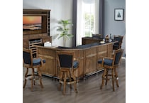  brown pub   bar units   stools   