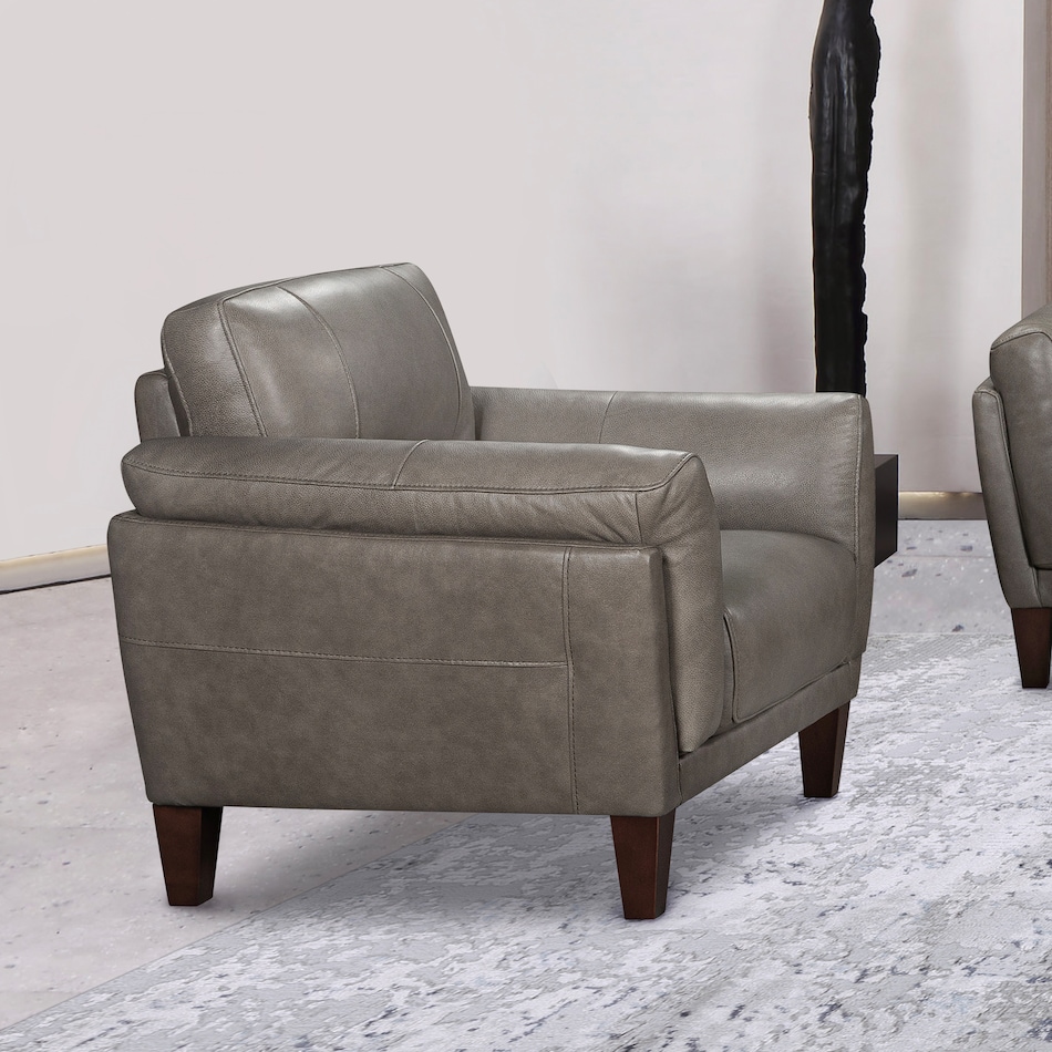  gray leather   