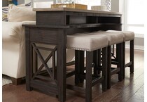  brown occasional tables all   