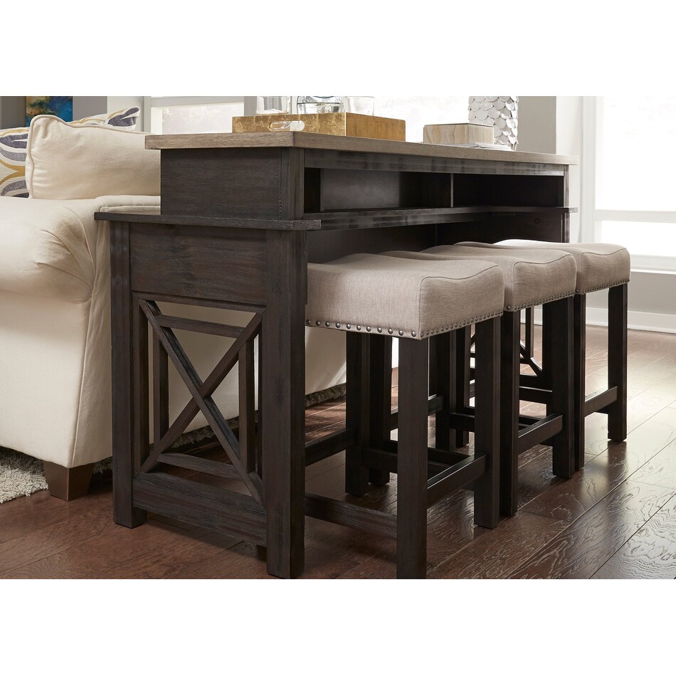  brown occasional tables all   