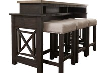  brown occasional tables all   