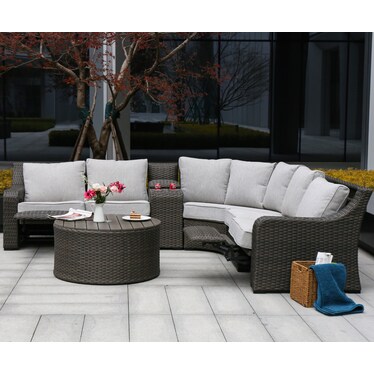 4PC INCLINING SECTIONAL