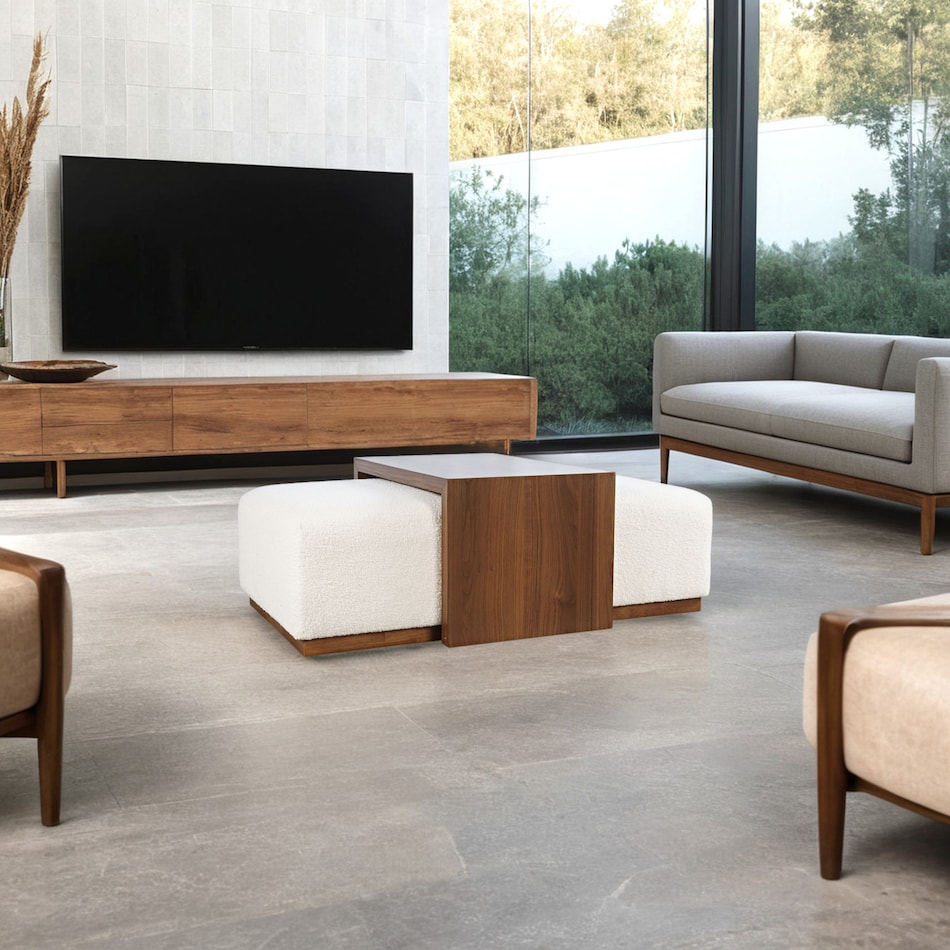  brown occasional tables all   
