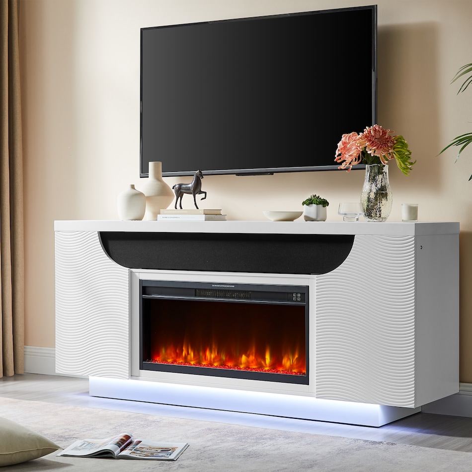  white fire places   