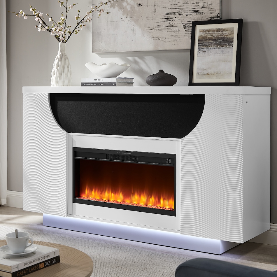  white fire places   