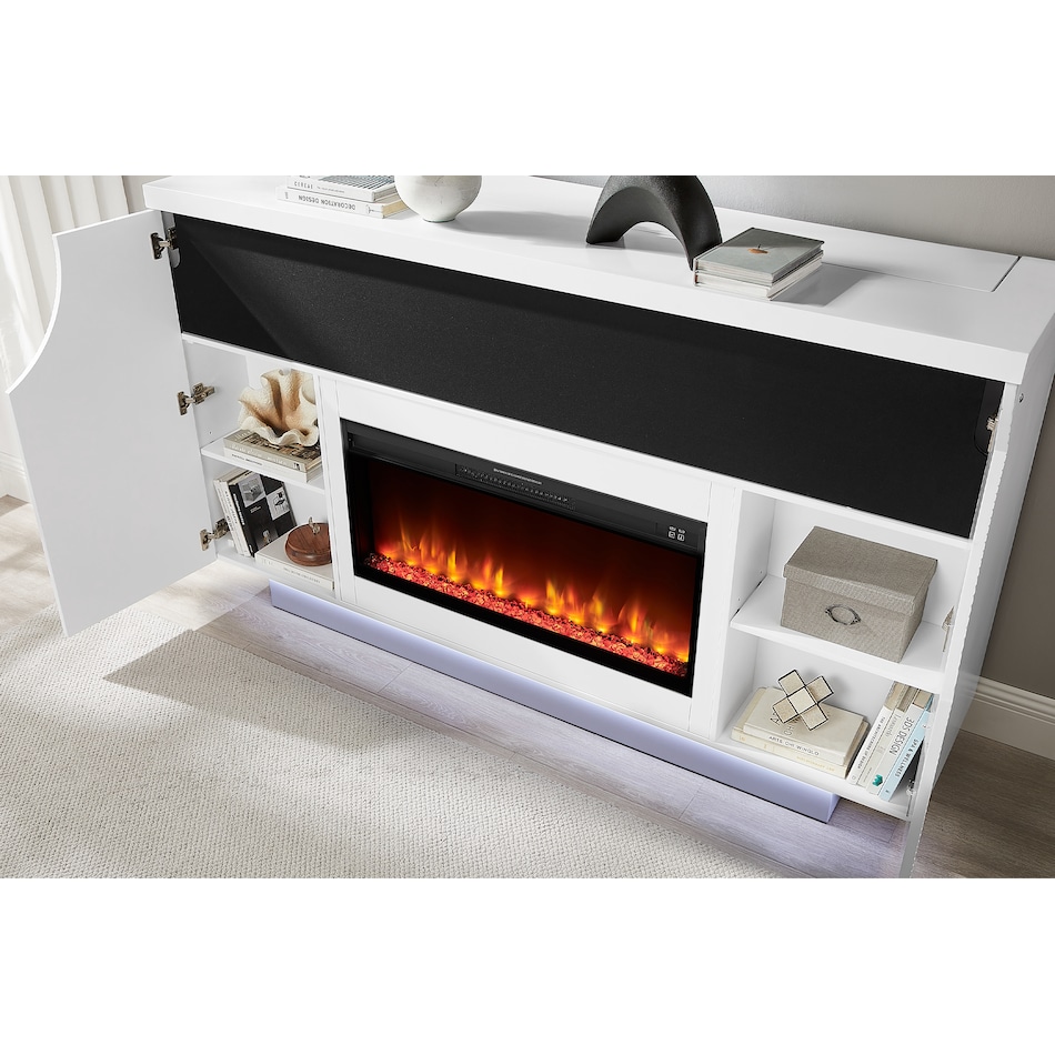 white fire places   