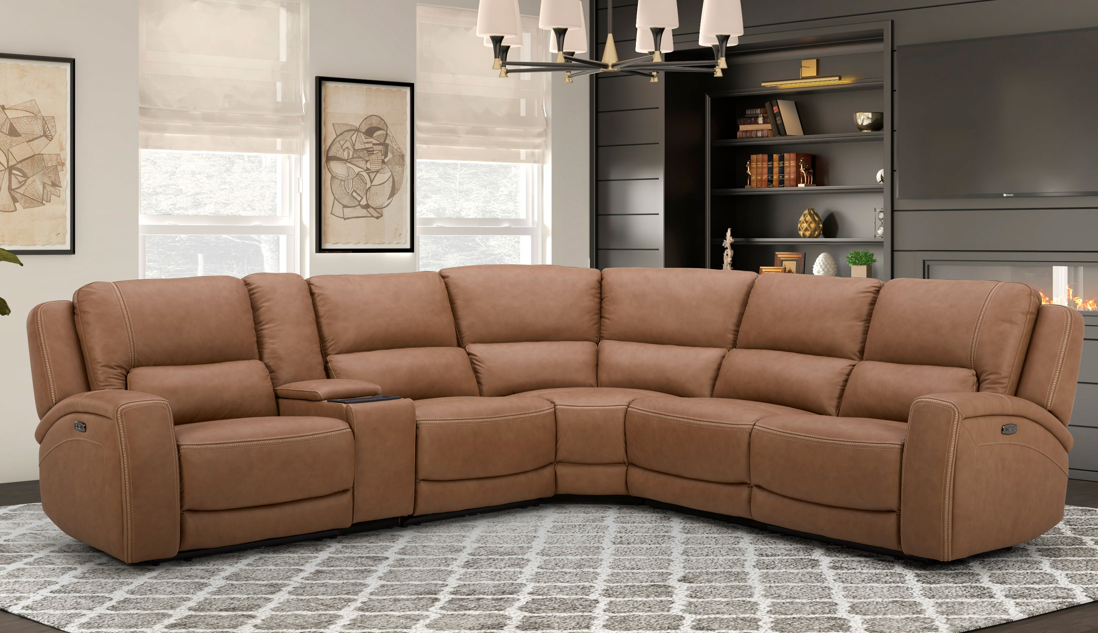 Desert 6 Piece Reclining Sectional