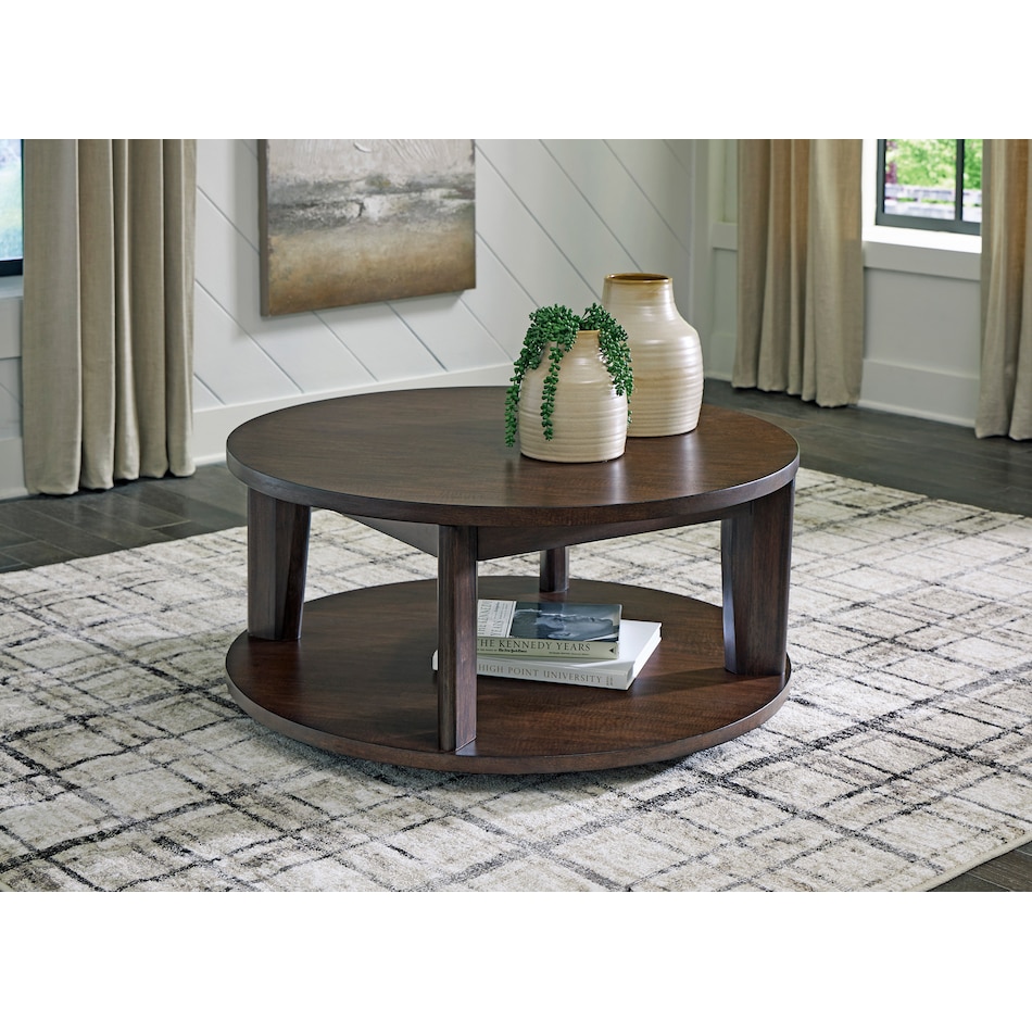  brown occasional tables all   