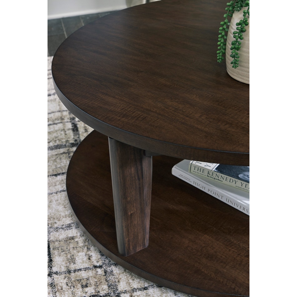  brown occasional tables all   