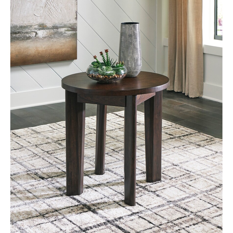  brown occasional tables all   