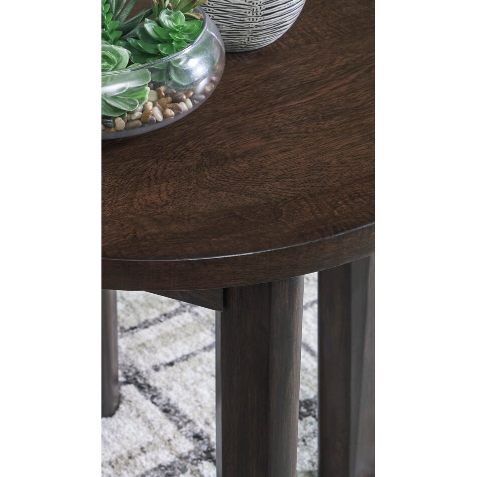  brown occasional tables all   