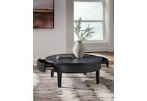  black occasional tables all   