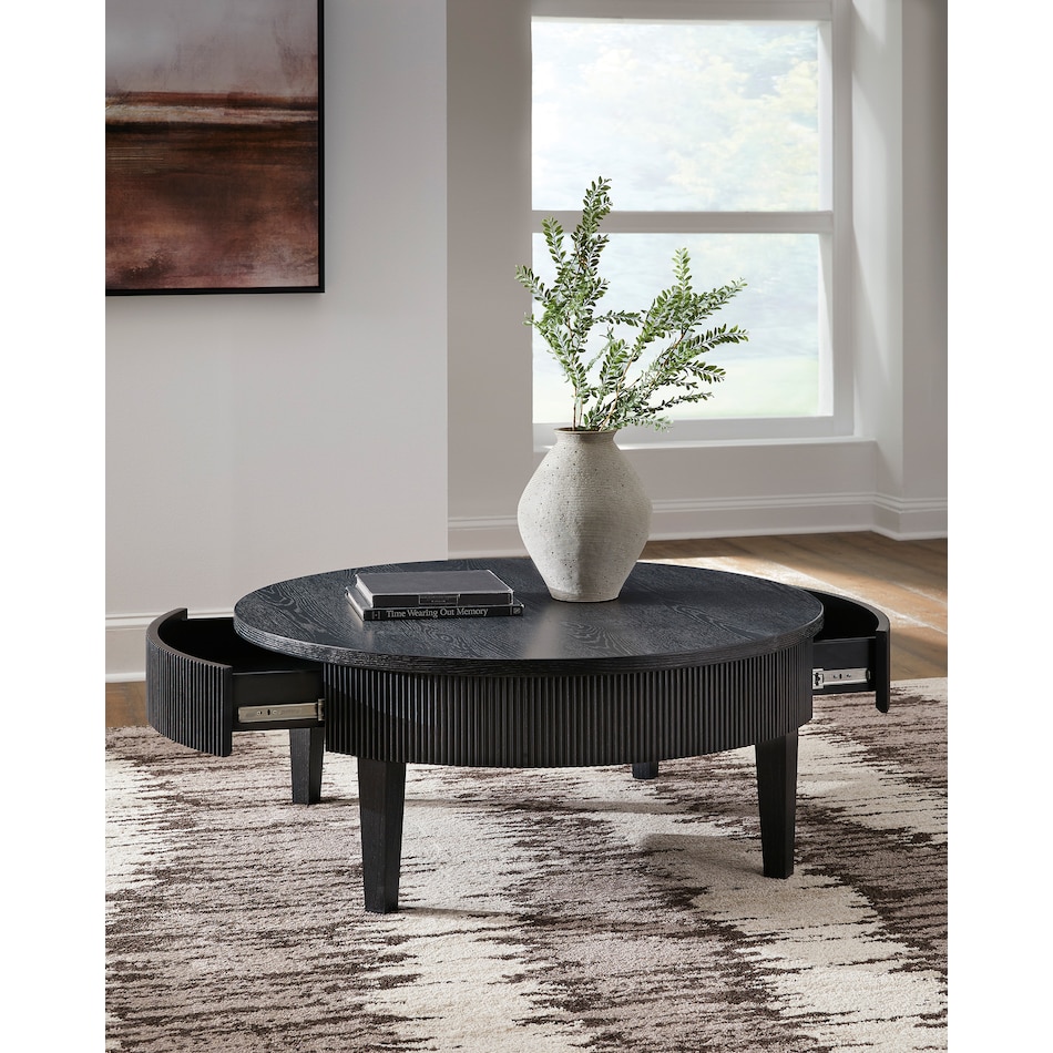  black occasional tables all   