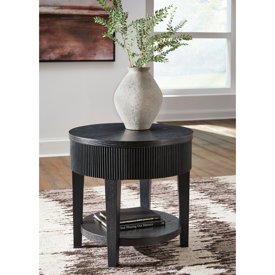  black occasional tables all   