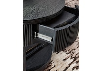  black occasional tables all   