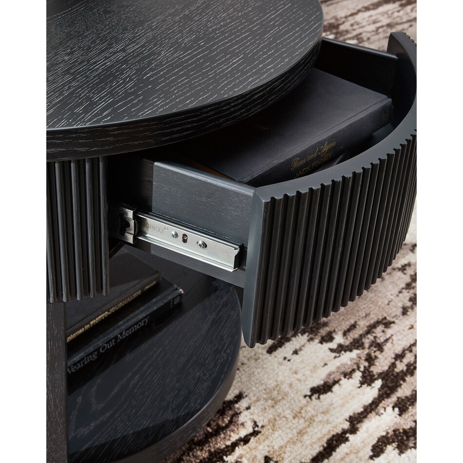  black occasional tables all   