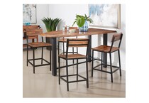  brown pub   bar units   stools   