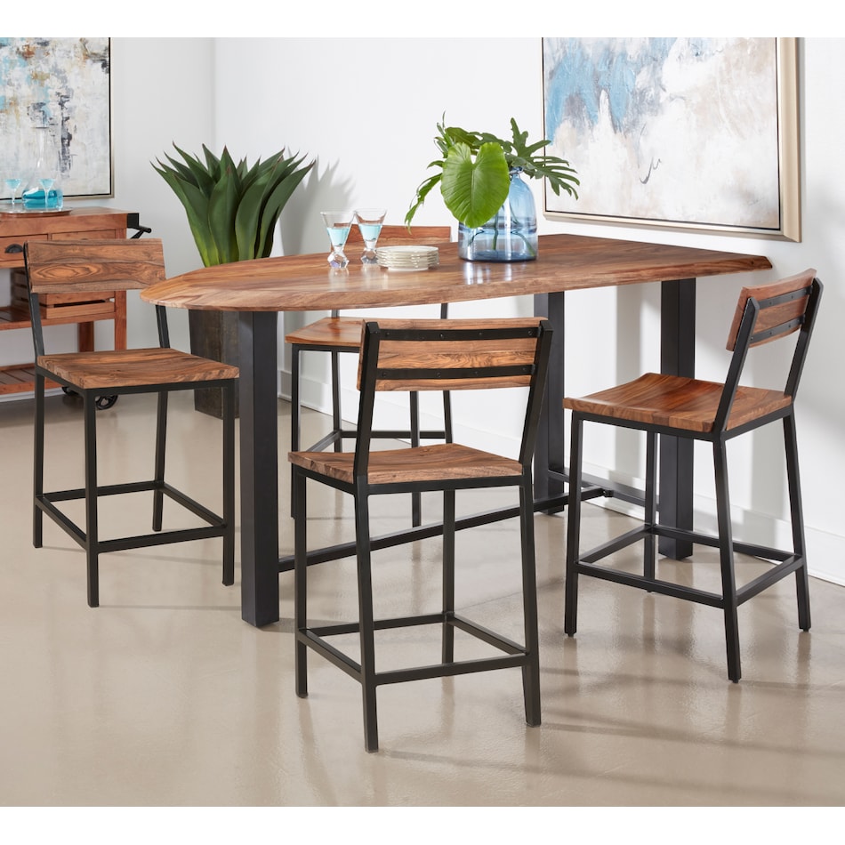  brown pub   bar units   stools   