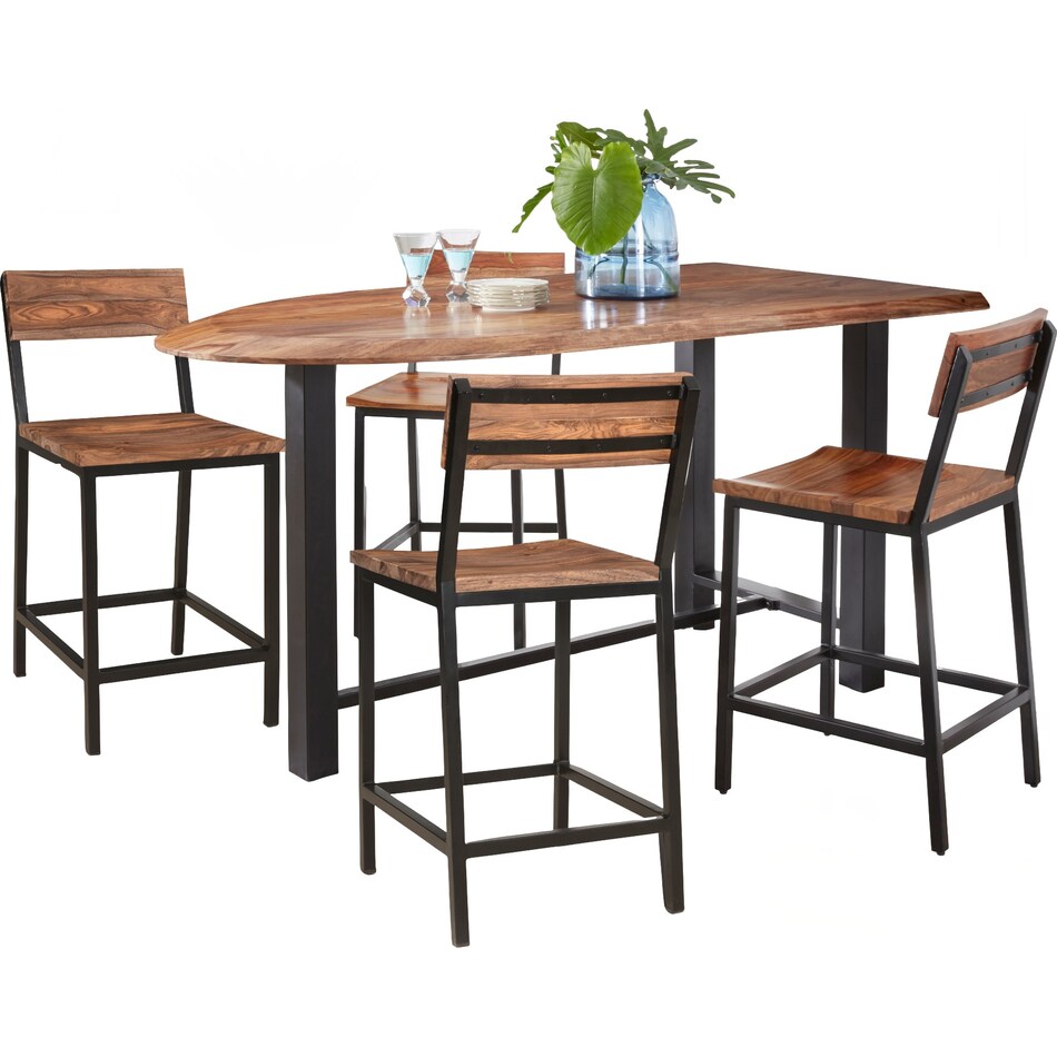  brown pub   bar units   stools   