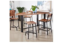  brown pub   bar units   stools   