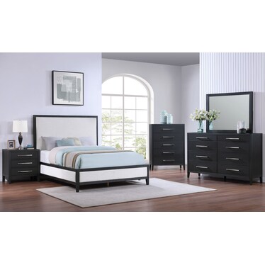 Bella Dark Oak 5 Piece Queen Bedroom