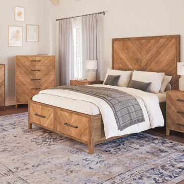 4PC KING STORAGE BEDROOM SET