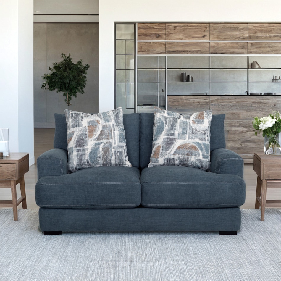  blue loveseat   