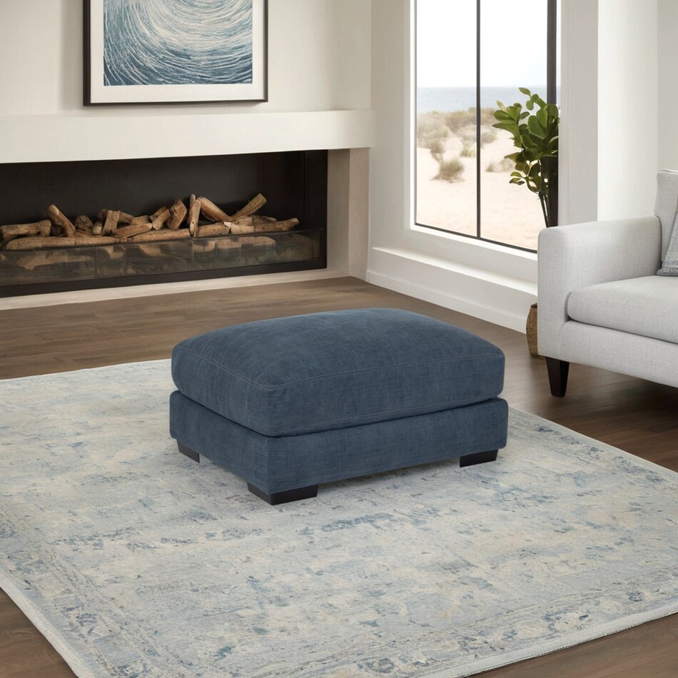  blue ottoman   