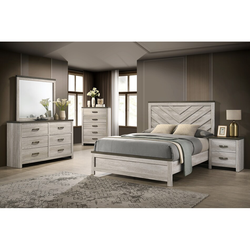  two tone master bedroom   