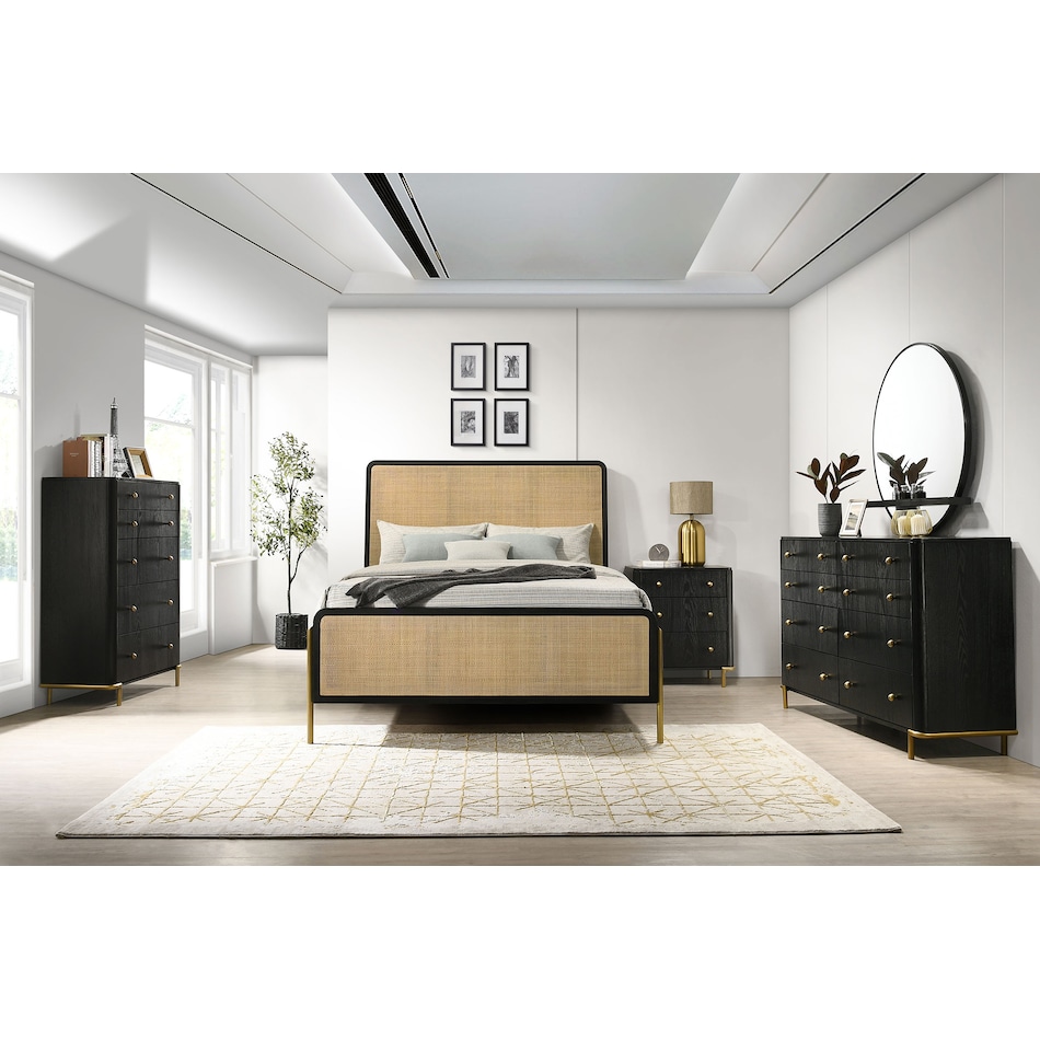  black master bedroom   