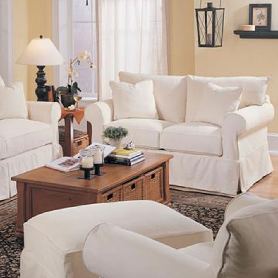  white loveseat   