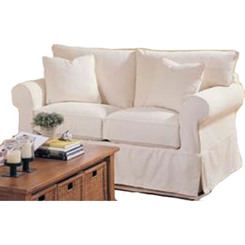  white loveseat   