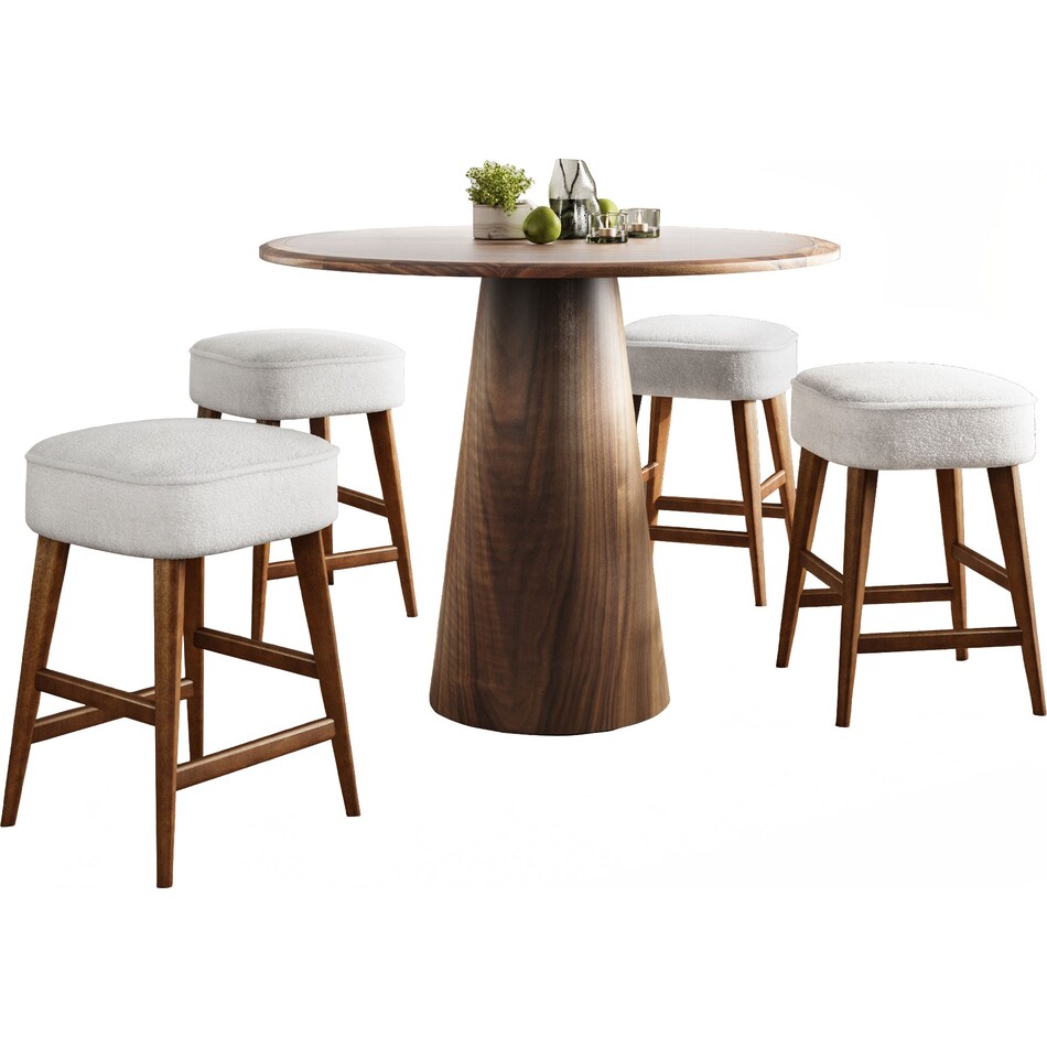  brown pub   bar units   stools   