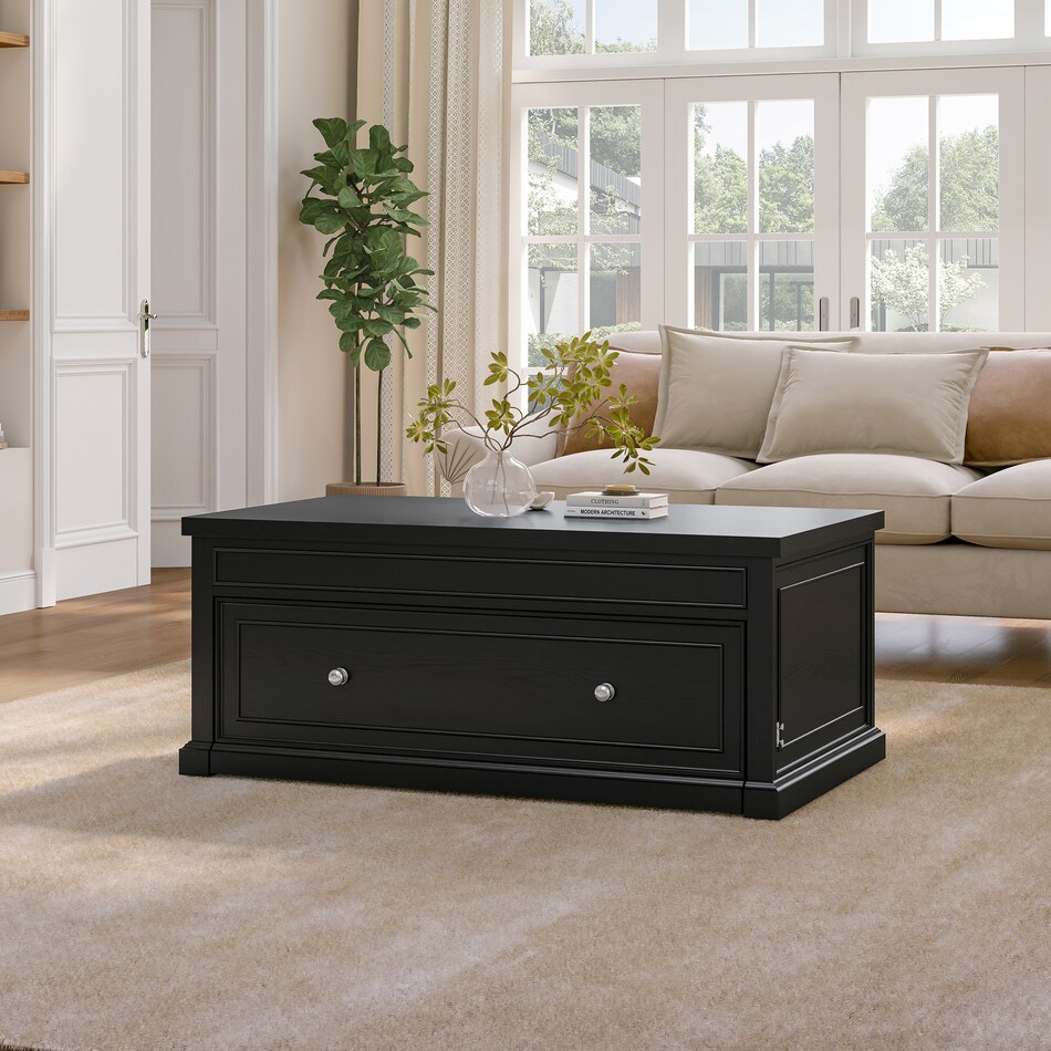  black occasional tables all   