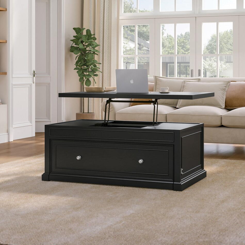  black occasional tables all   