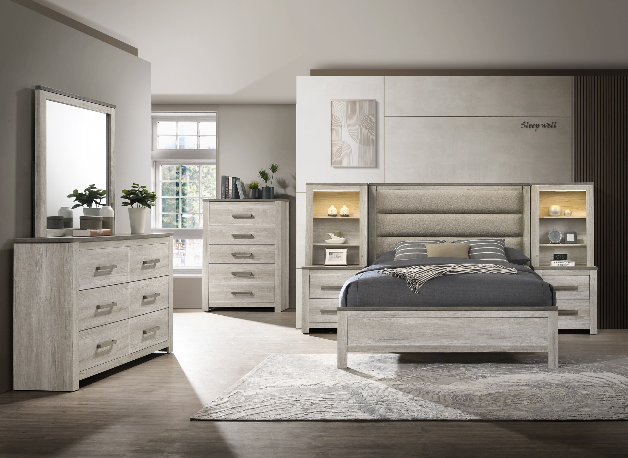 4 Piece Wall Queen Bedroom | Cardis