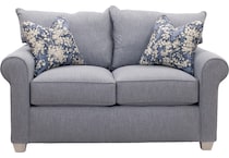  blue loveseat   