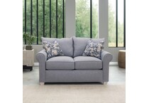  blue loveseat   