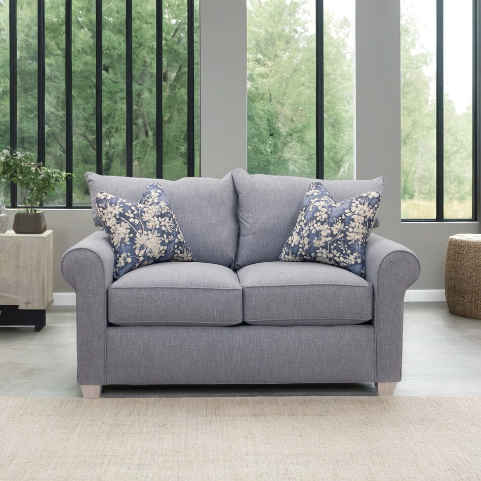  blue loveseat   
