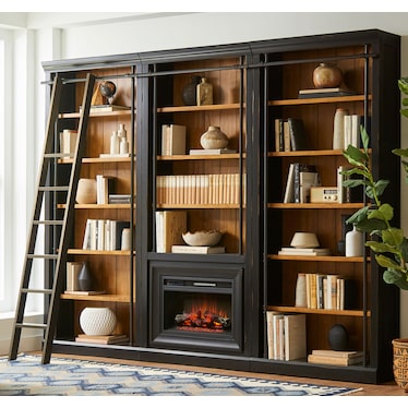 4 Piece Bookcase Wall